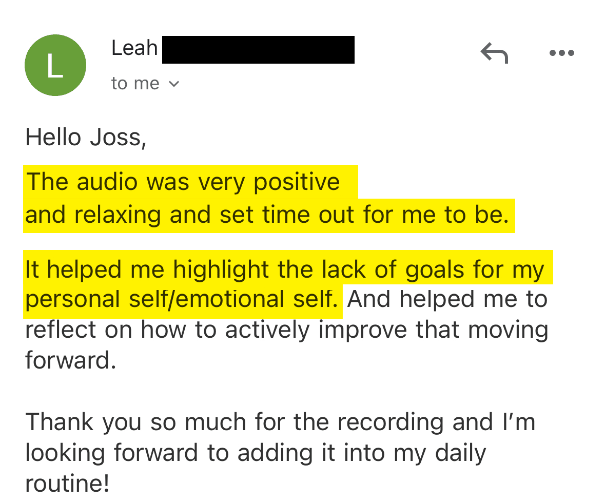 client testimonial
