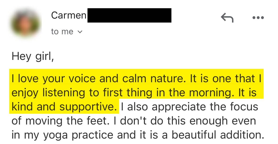 client testimonial