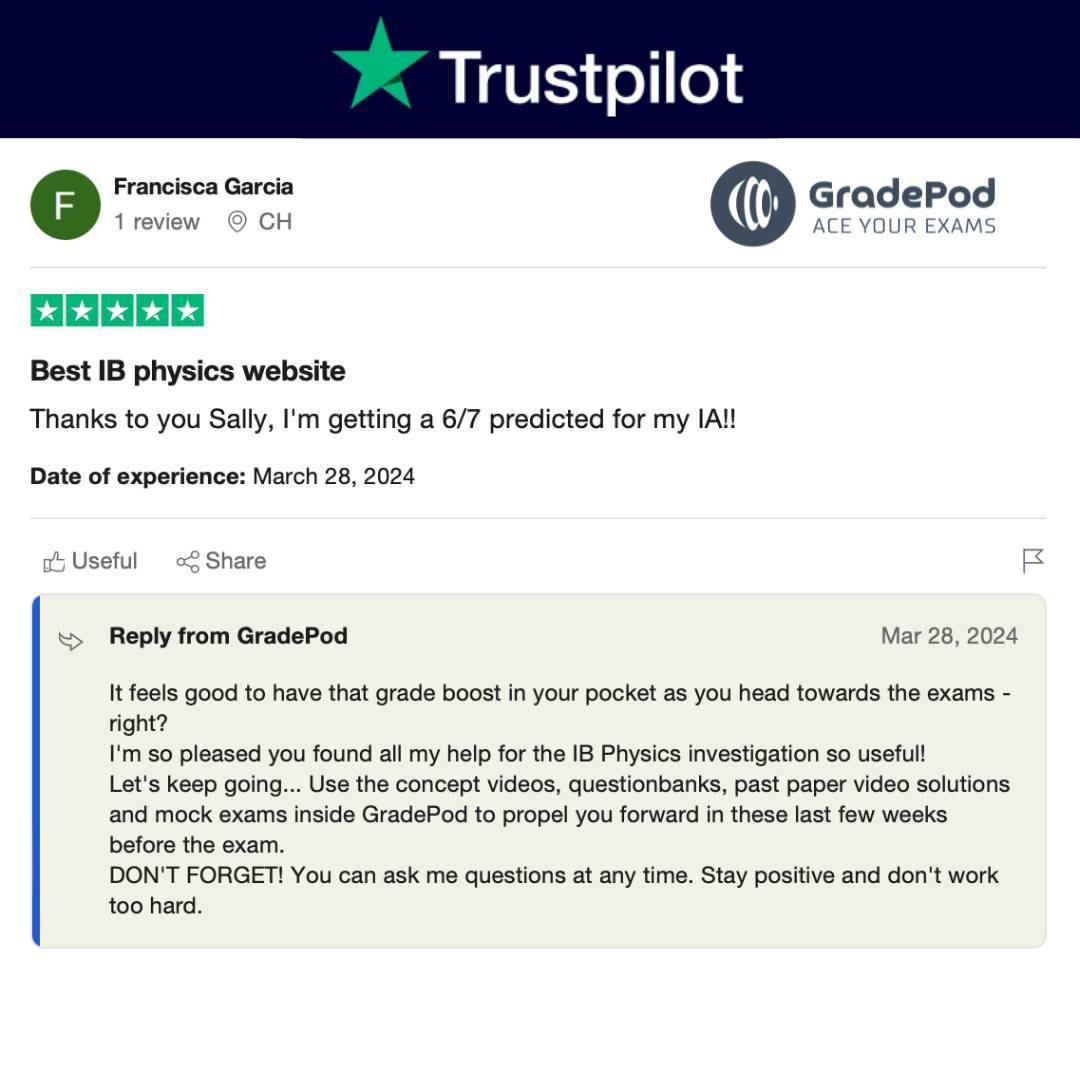 5 Star TrustPilot review for GradePod