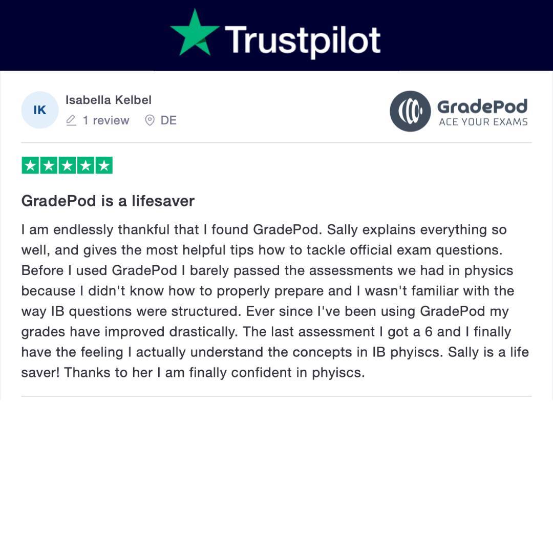 5 Star TrustPilot review for GradePod