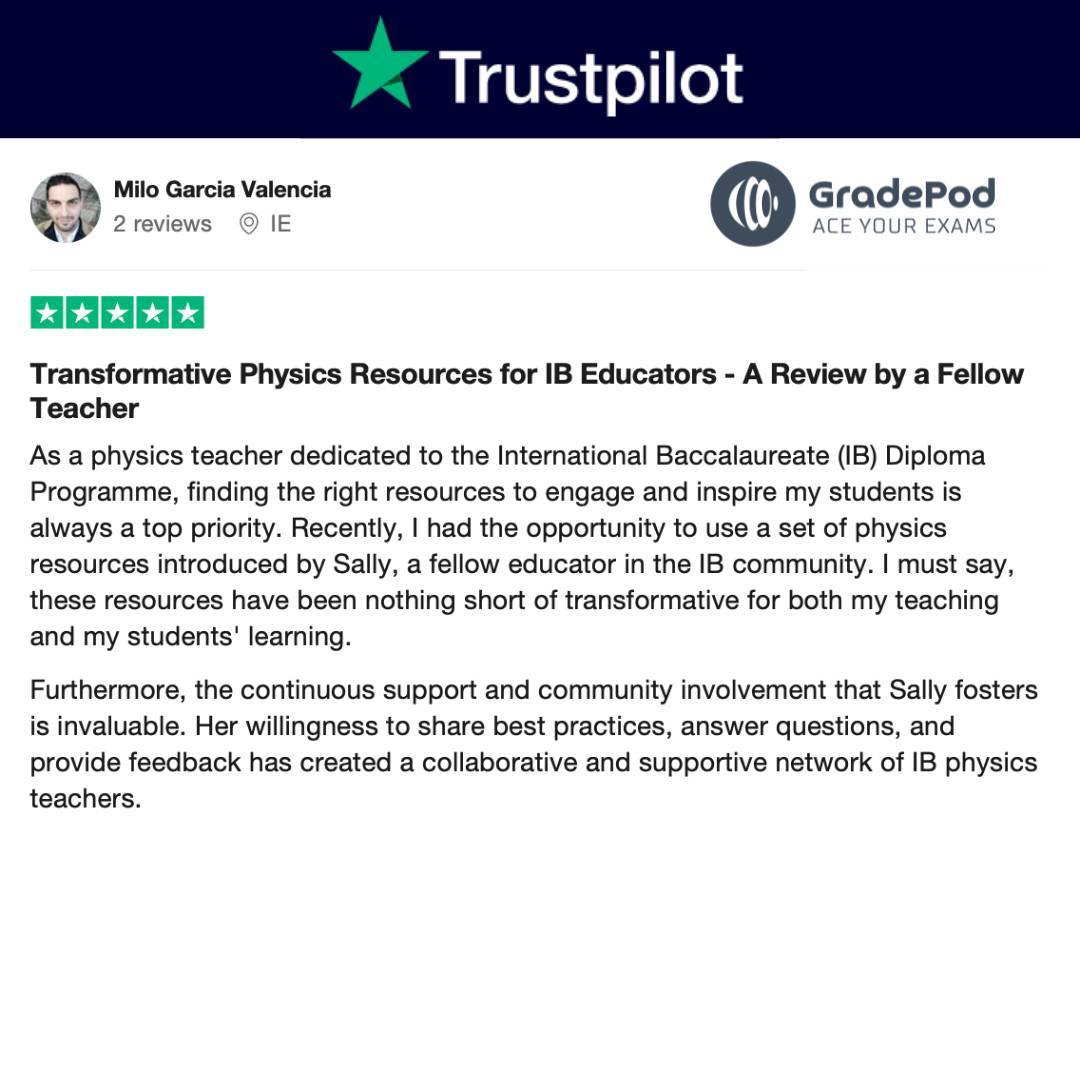 5 Star TrustPilot review for GradePod