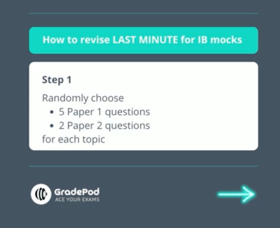 Graphic titled How to revise LAST MINUTE for IB Physics mock exams