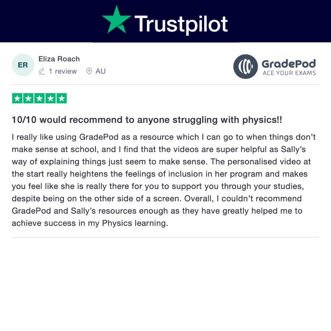 5 Star TrustPilot review for GradePod