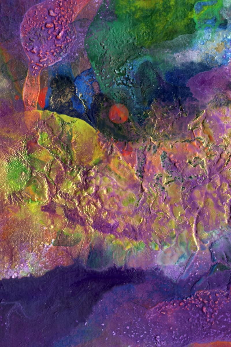 red green and blue abstract painting