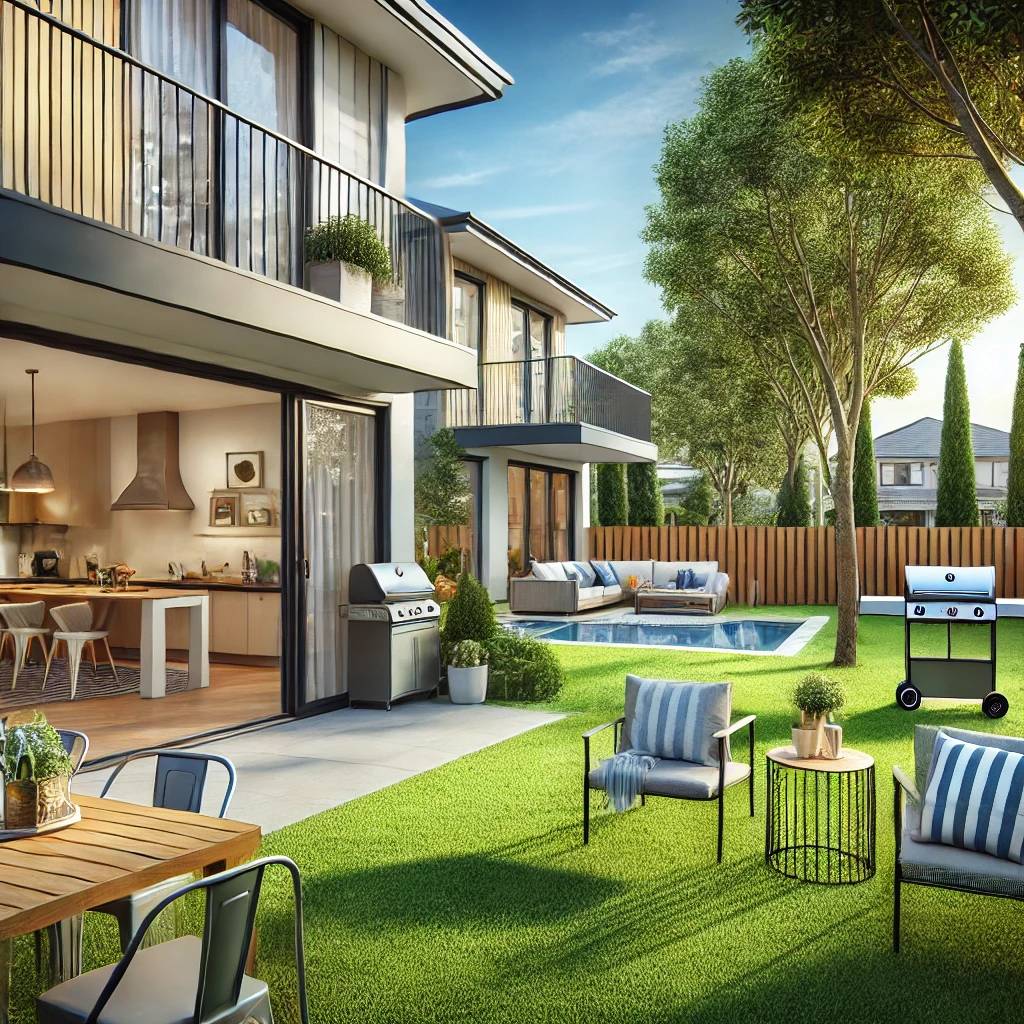 Open layout of a home with backyard connectivity