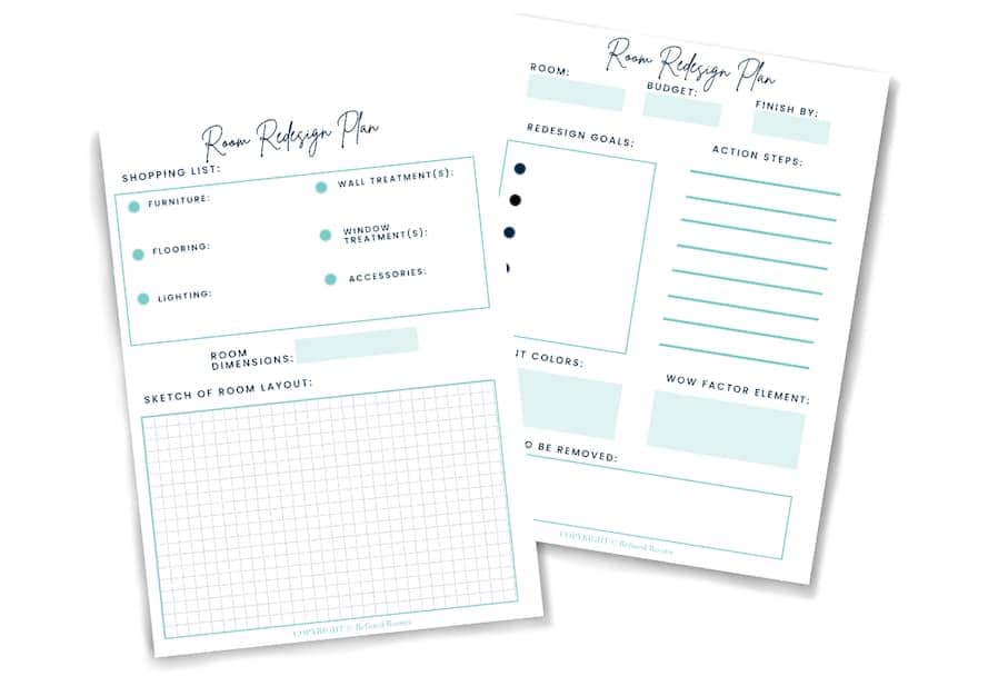 Printable Room Makeover Planner
