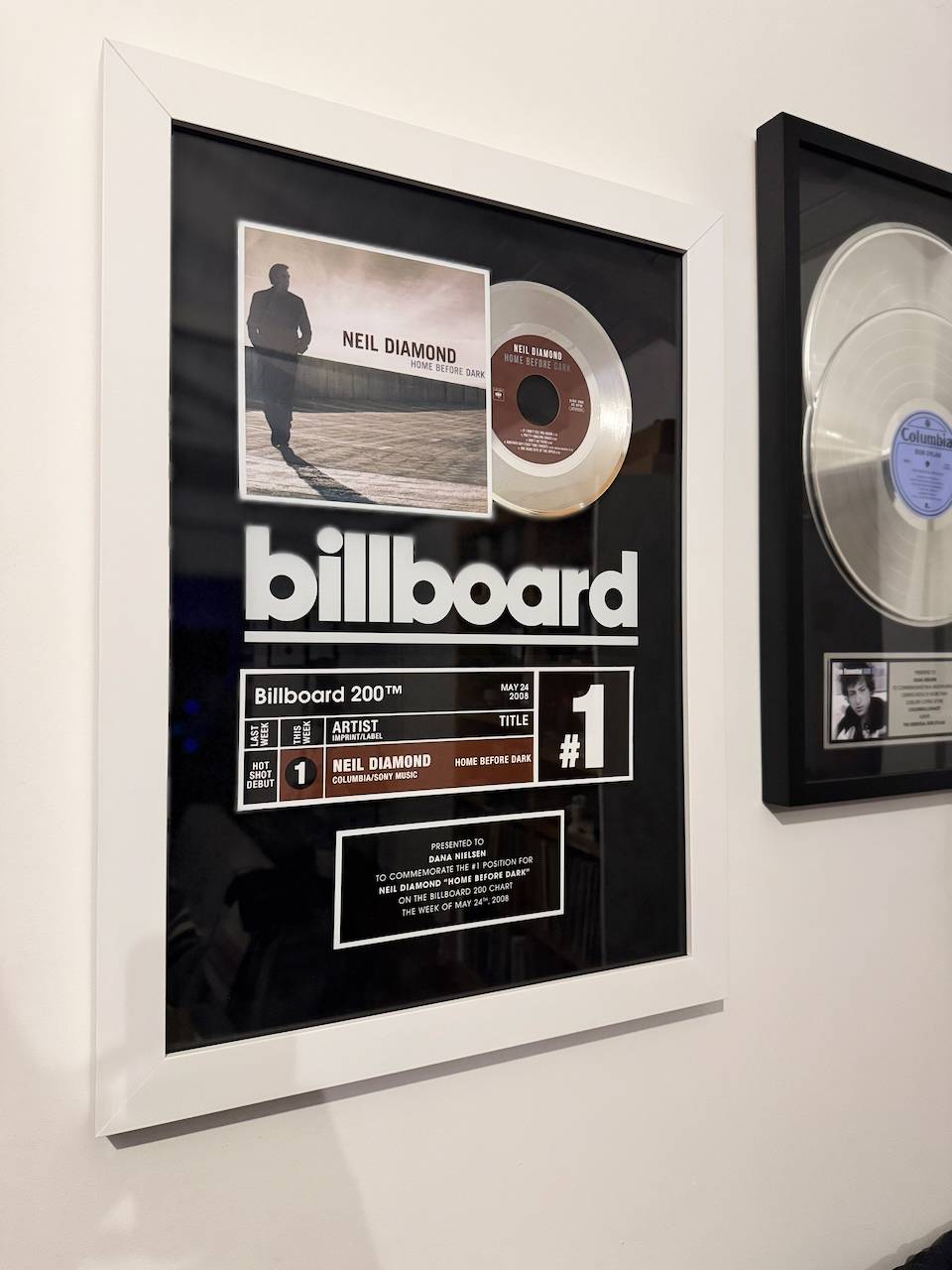 "Home Before Dark" #1 Billboard 200 plaque