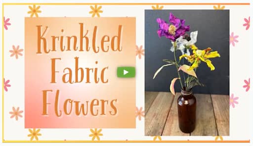 Krinkled fabric flowers