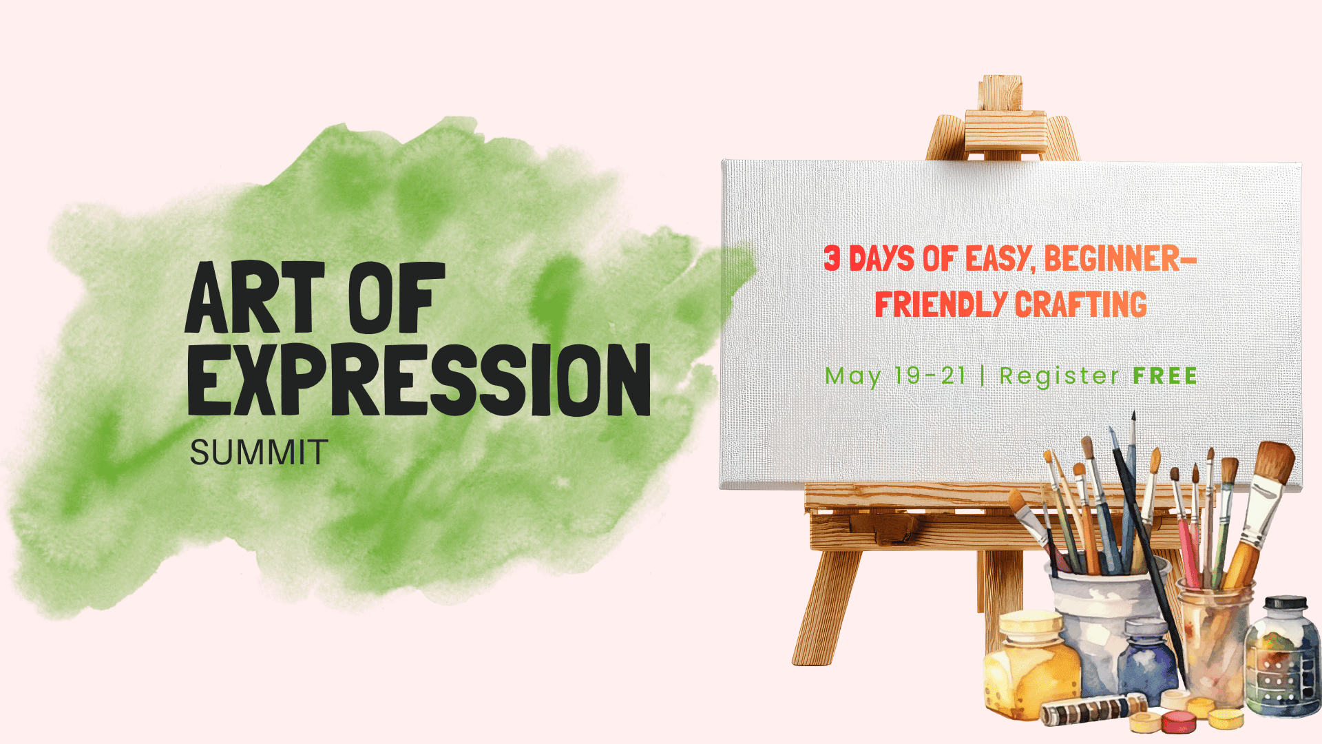 Art of Expression Summit May 19-21, 26 with paintbrushes