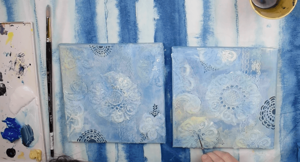 Lace & Layers Abstract Acrylic Painting