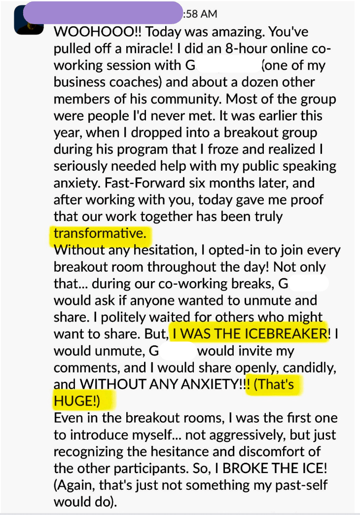 email How to stop feeling nervous before you speak [extreme nerves to confidence case study]