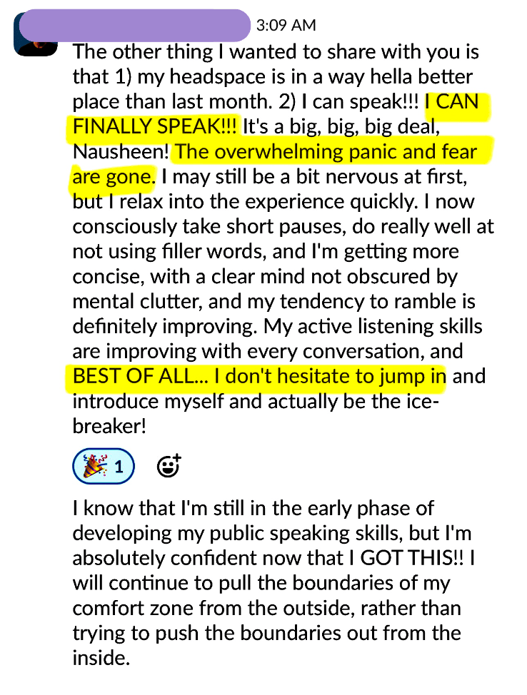 email How to stop feeling nervous before you speak [extreme nerves to confidence case study]