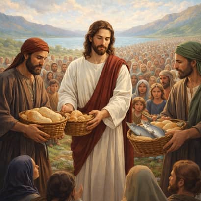 Jesus Feeds 5000 Hungry Believers