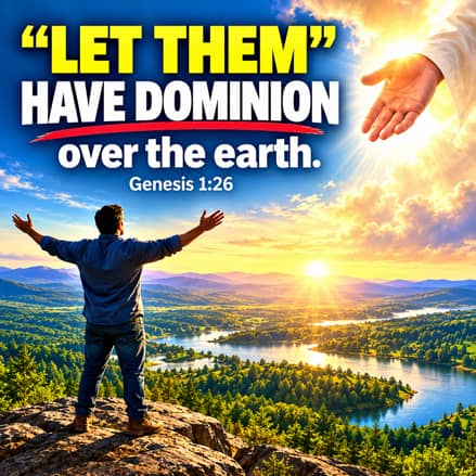 God made mankind and said, "Let them have dominion."