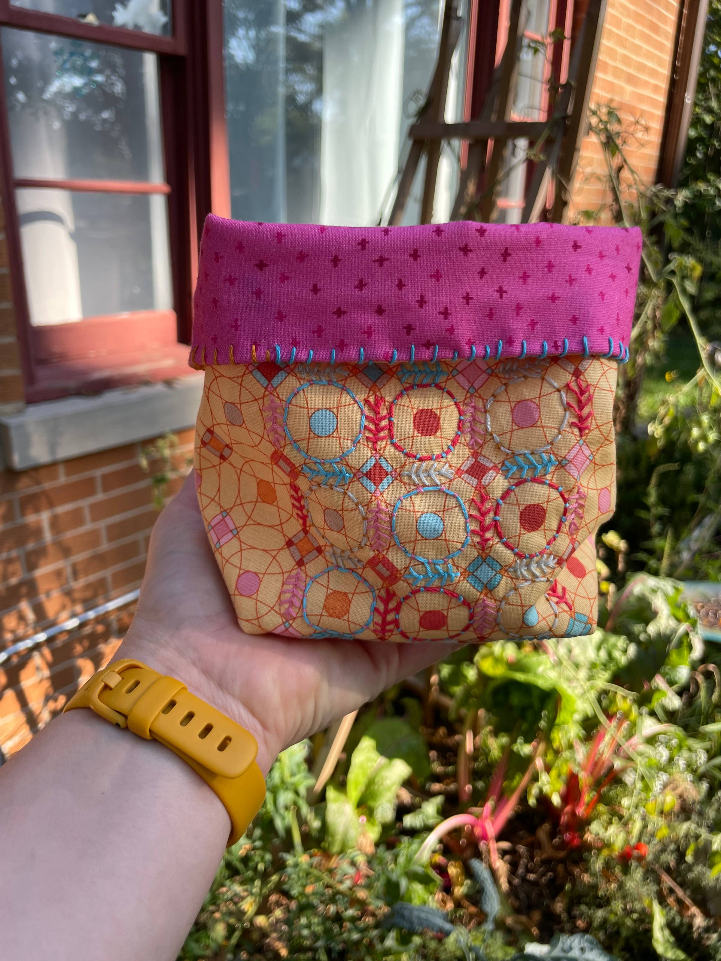 A fun little embroidered project in the works