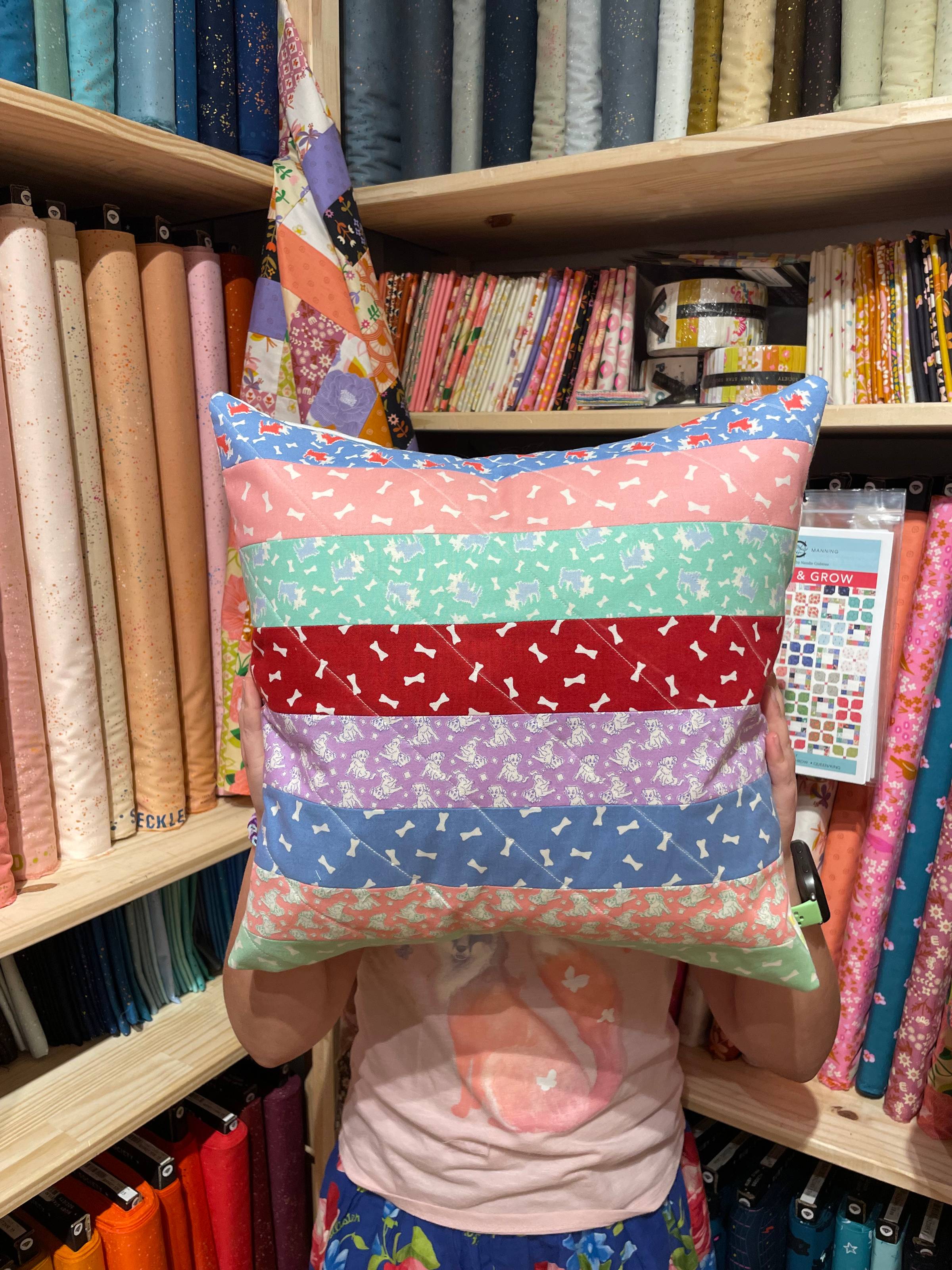 Stacked-Up Pillow from Stitch School!