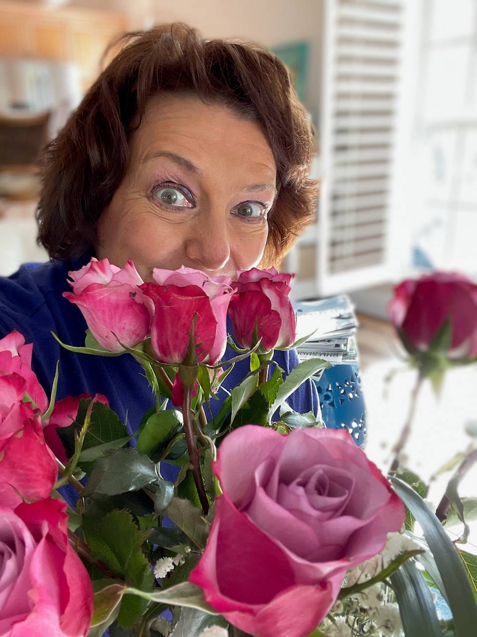 Coach Darcy knows how to smell the flowers