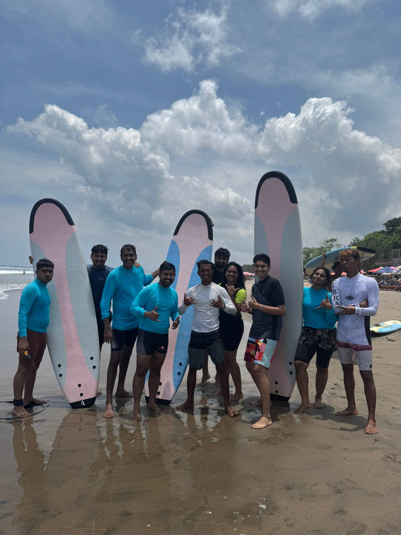 Surfing in Canggu, Indonesia