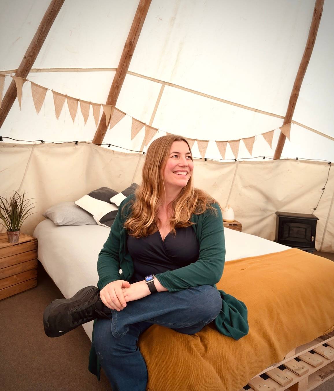 Abigail King glamping in England