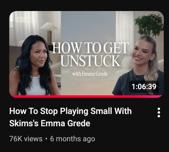 Grace Beverley podcast with Emma Grede