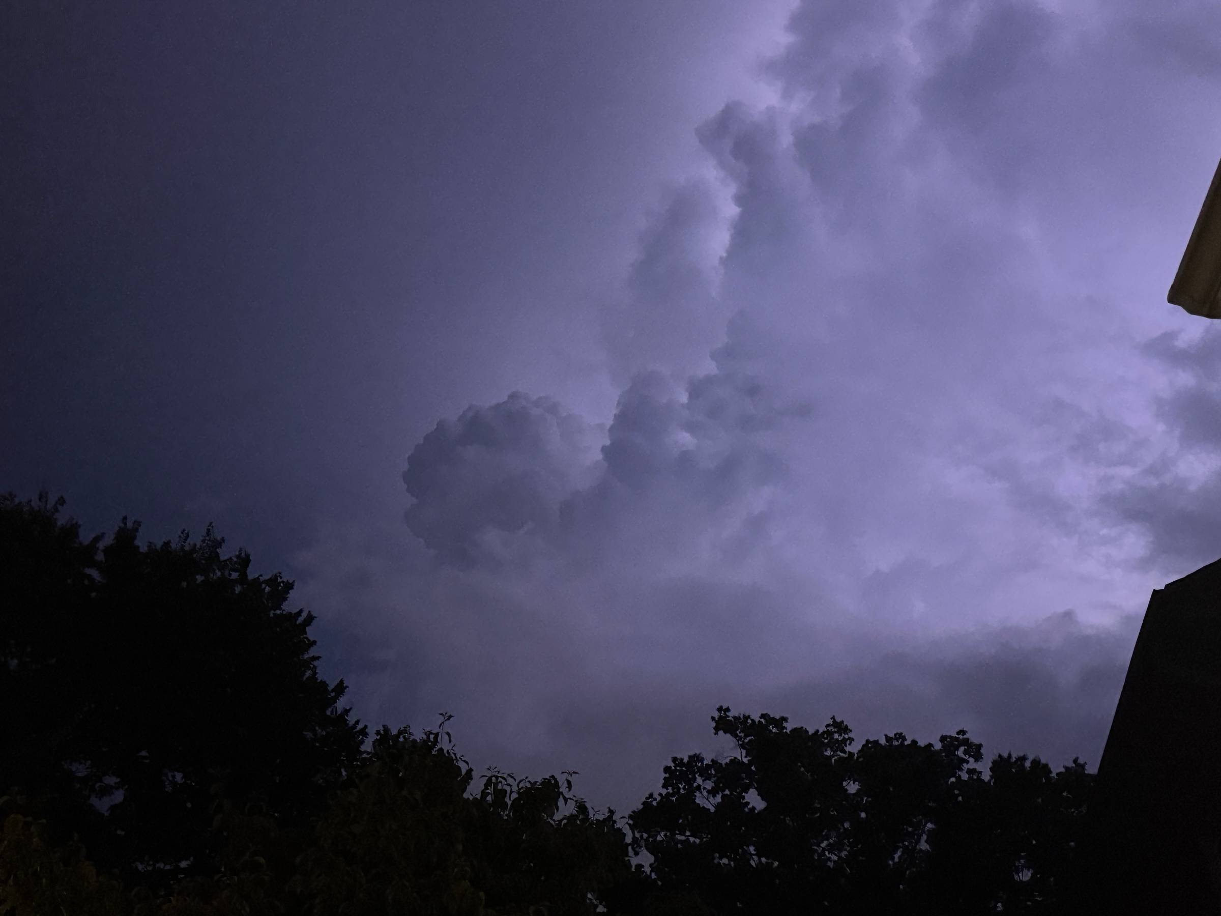 Lightning in a thunderstorm