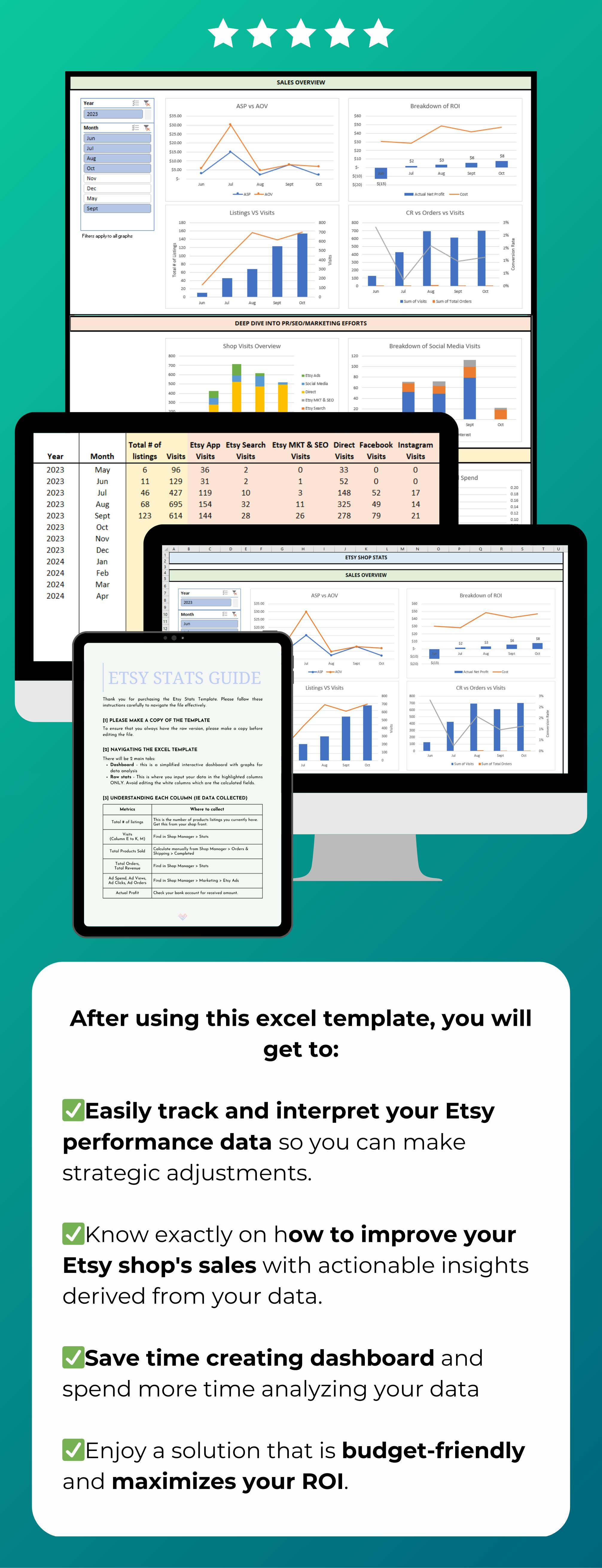 Etsy Sales Dashboard Template