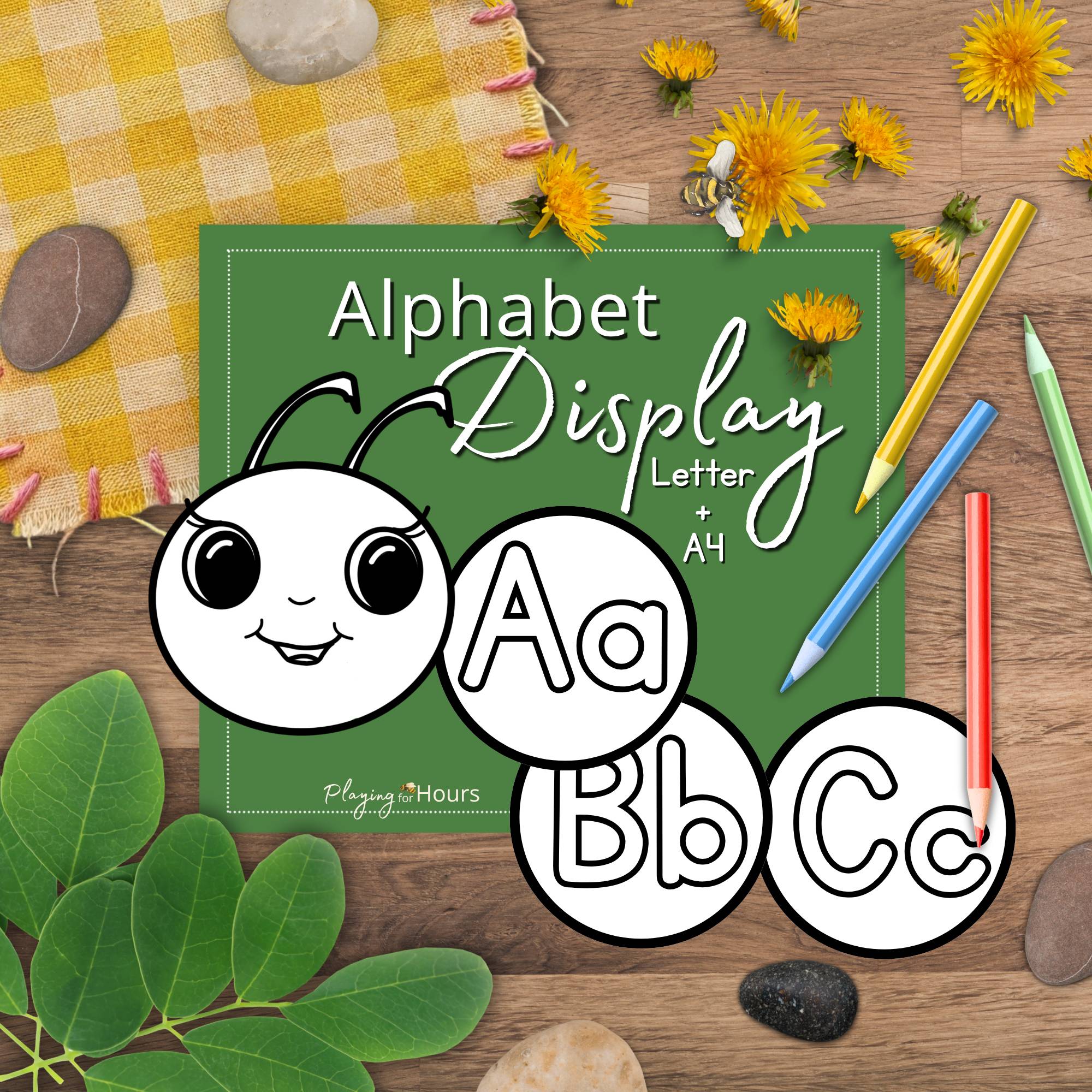 Caterpillar Alphabet Wall Display 