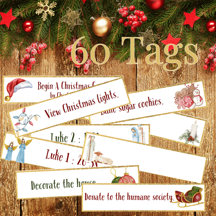 Christmas Advent Calendar Tags