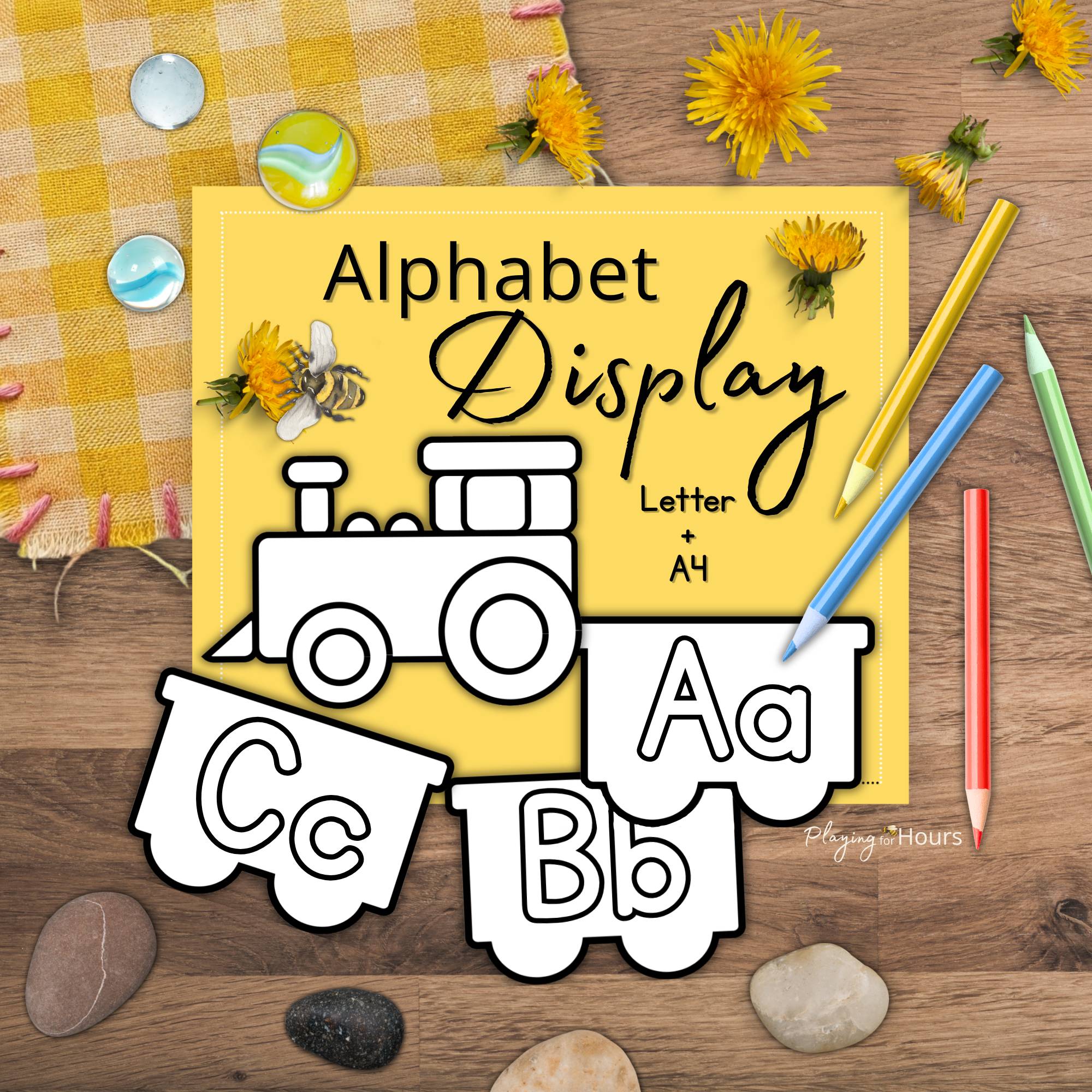 Train Alphabet Wall Display 