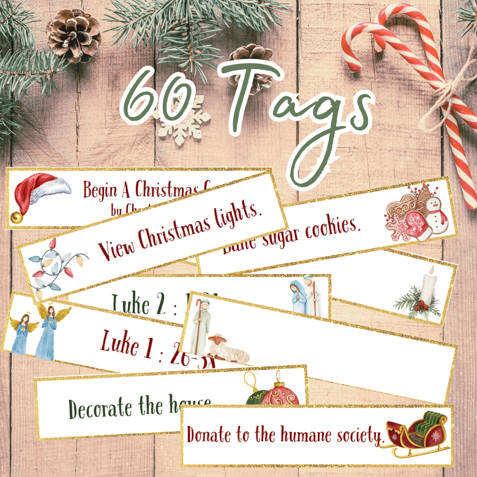 Christmas Advent Calendar Tags