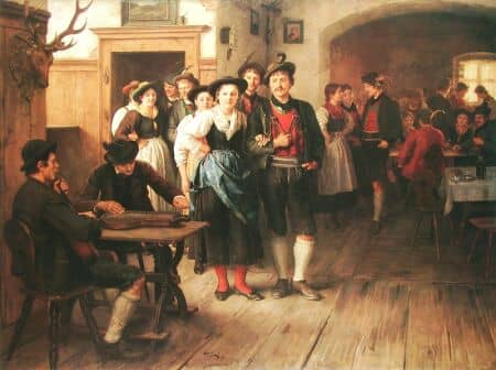 Vor dem Tanz [Before the Dance], Austria 1872, by Franz von Defregger (1835-1921)