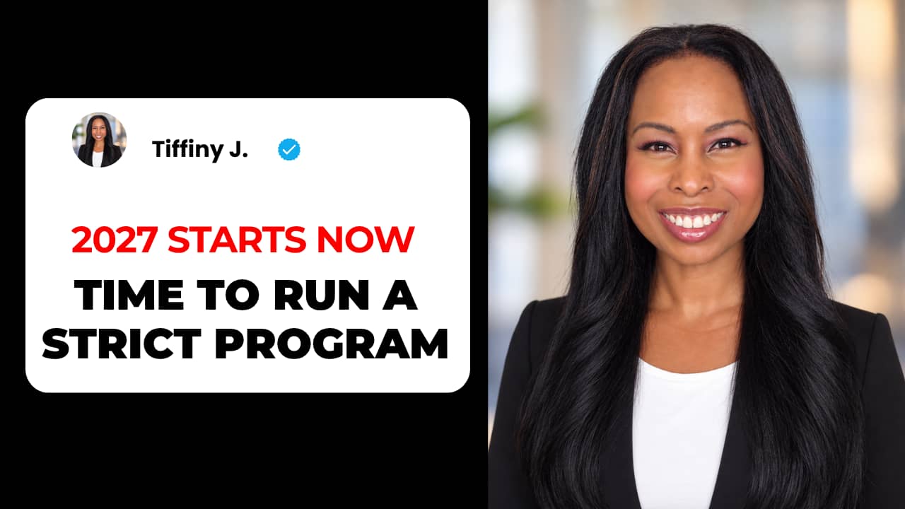 Run a strict program before 2027