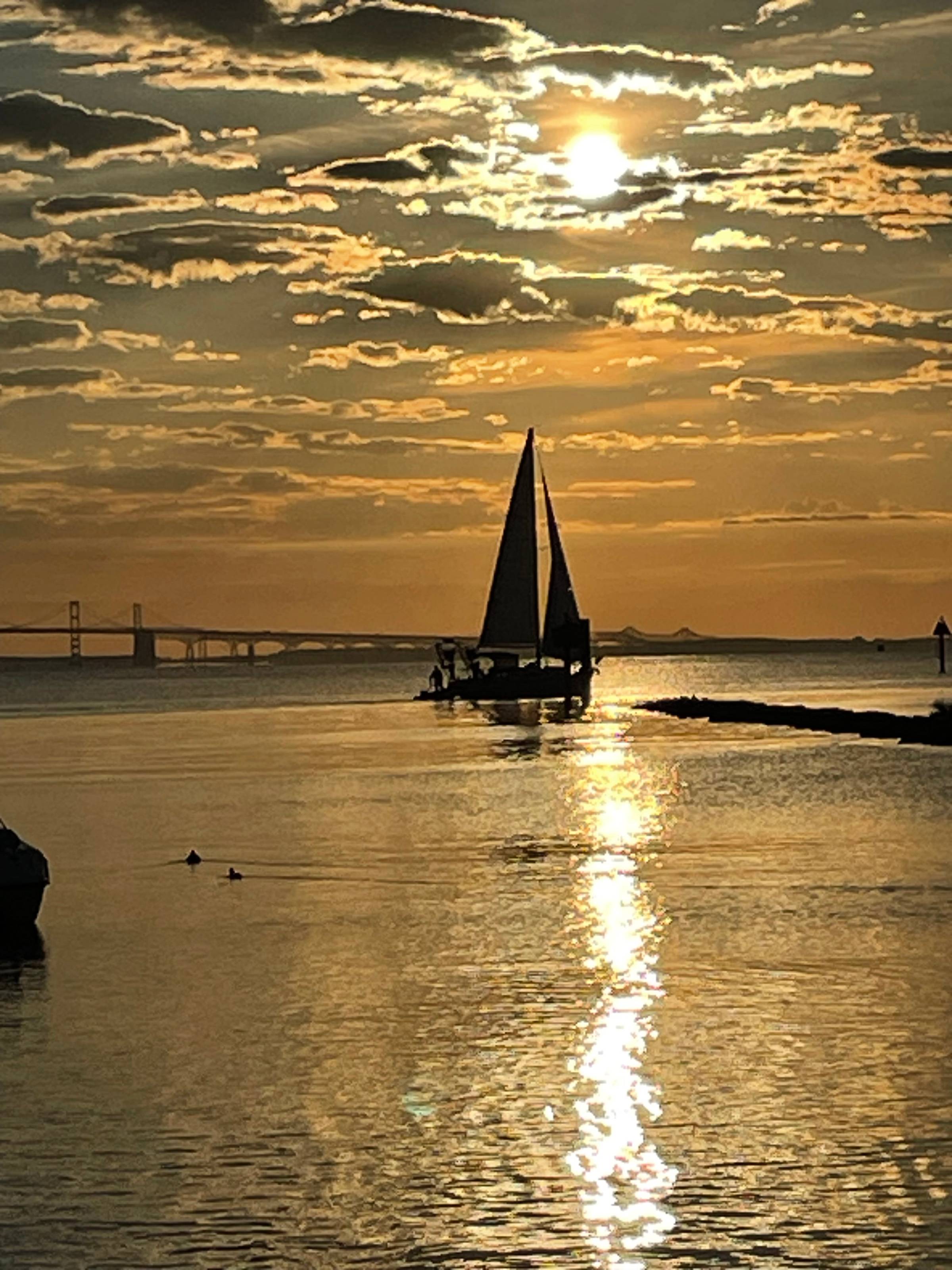 Sailboat on the water.