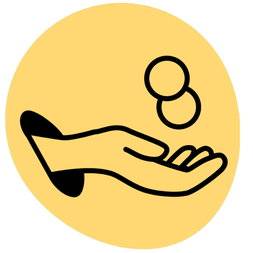 hand with coins icon