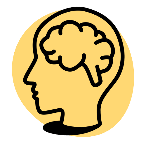 Yellow icon - person thinking