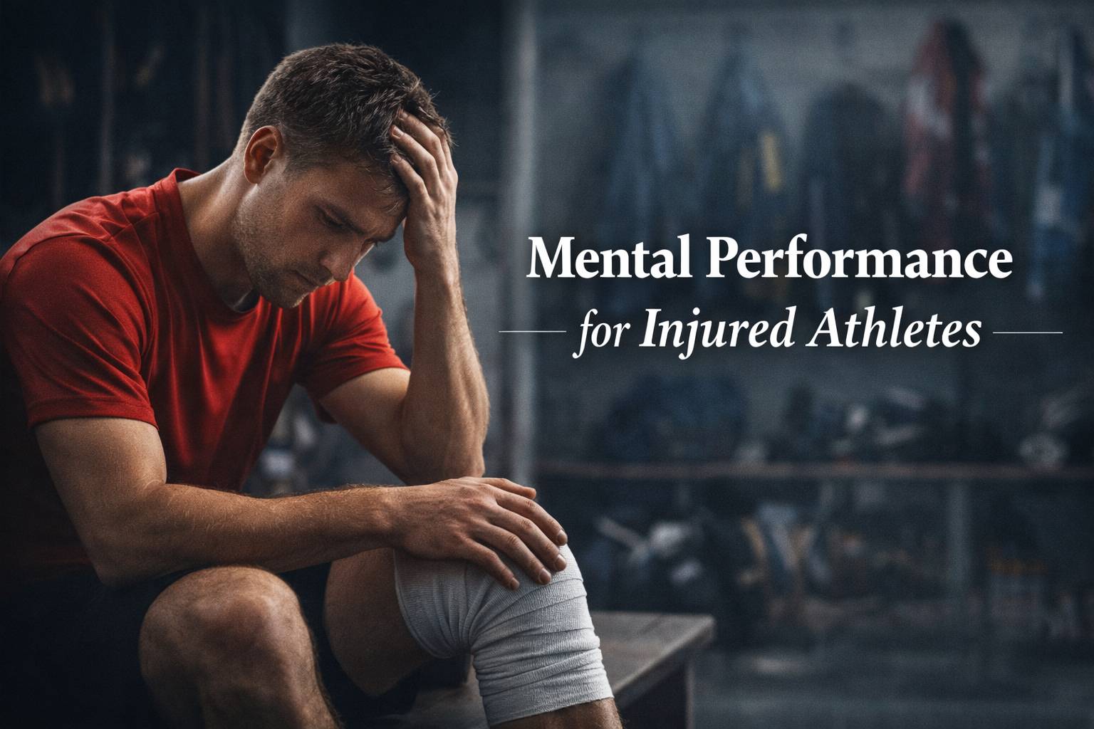 Injured athlete in rehab working on mental performance and recovery