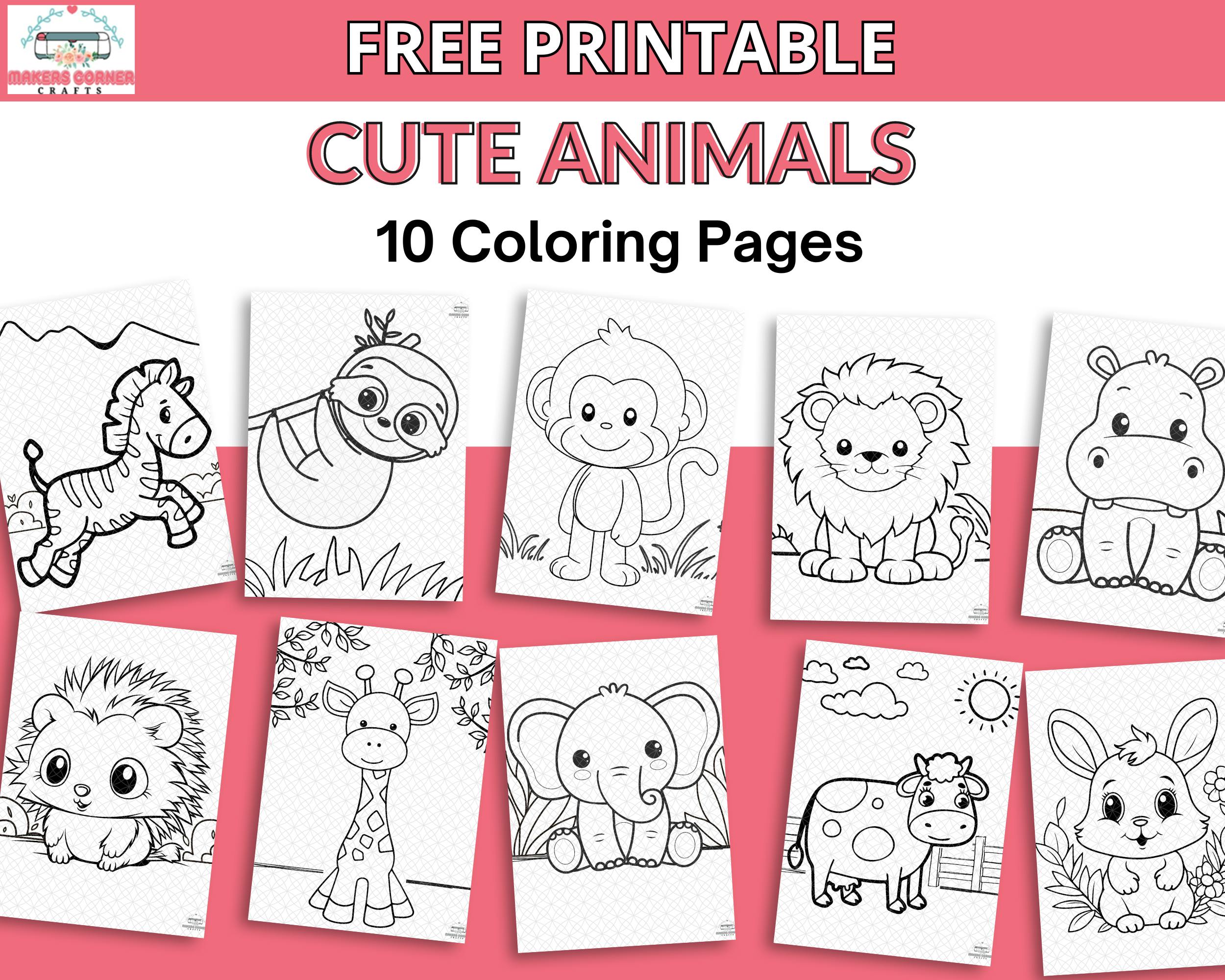 Cute Animals Coloring Pages