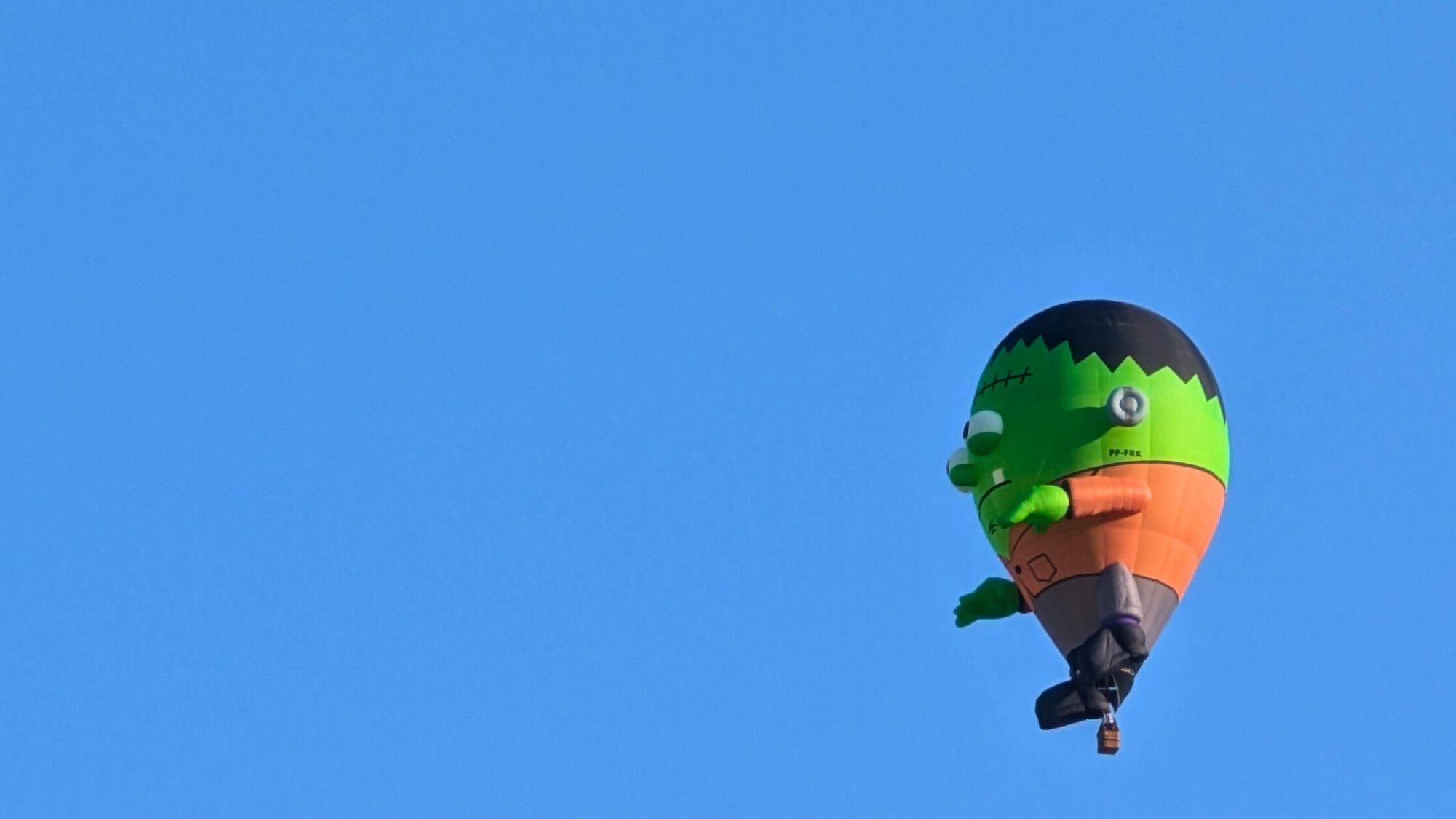 Frankenstein balloon in the air