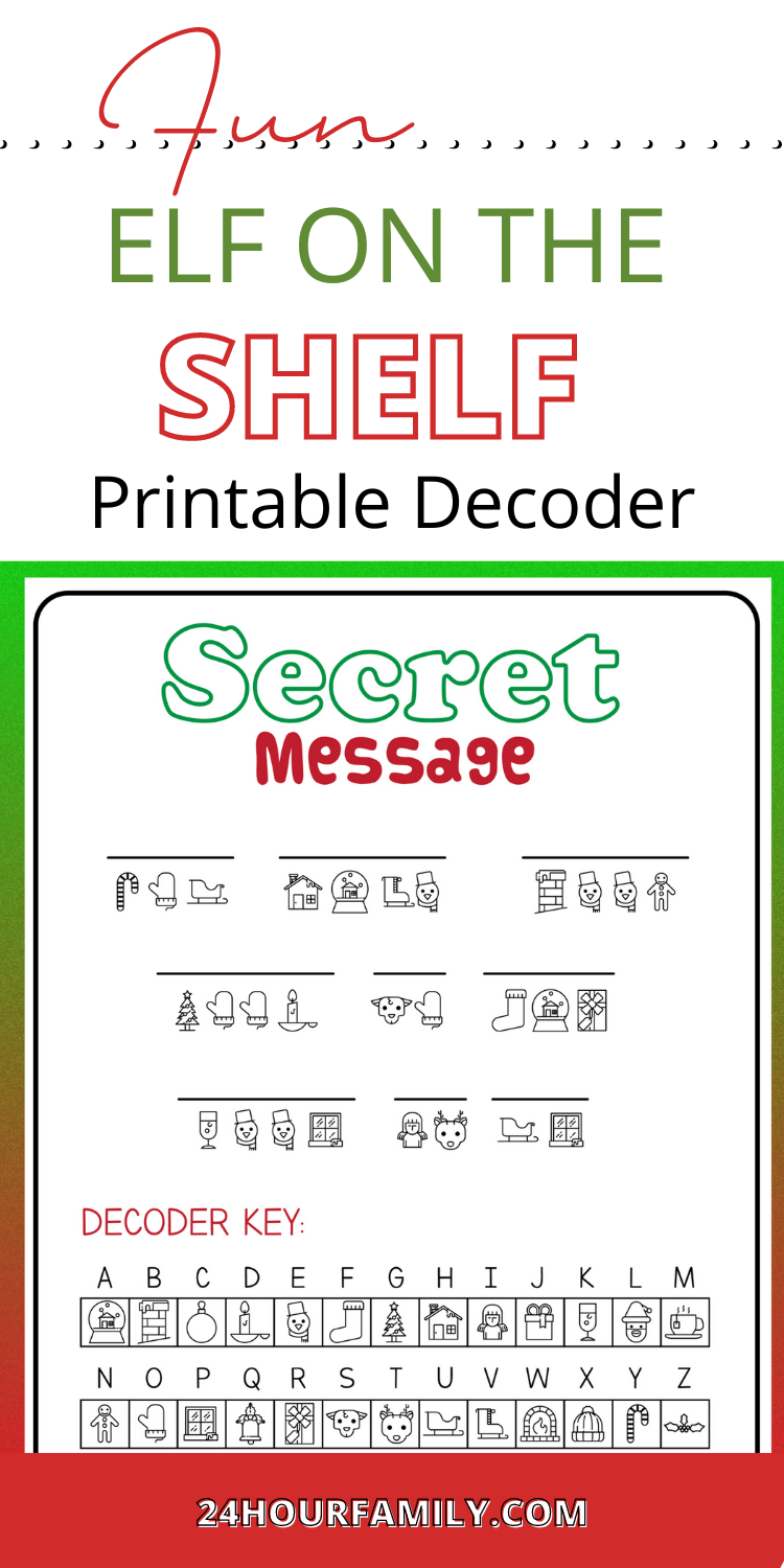 Free Elf on the Shelf Decoder Printable - 24hourfamily.com