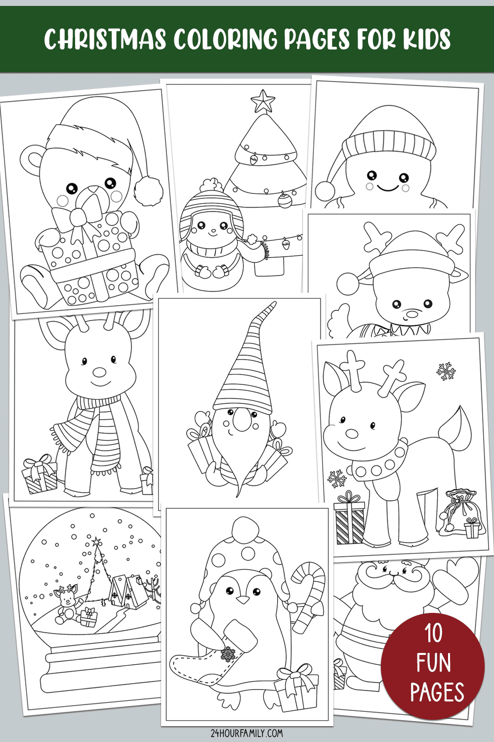 detailed christmas coloring pages