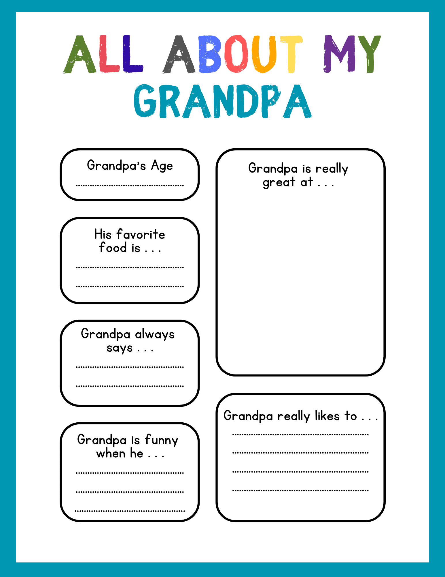 All About Grandpa Printable - 24hourfamily.com