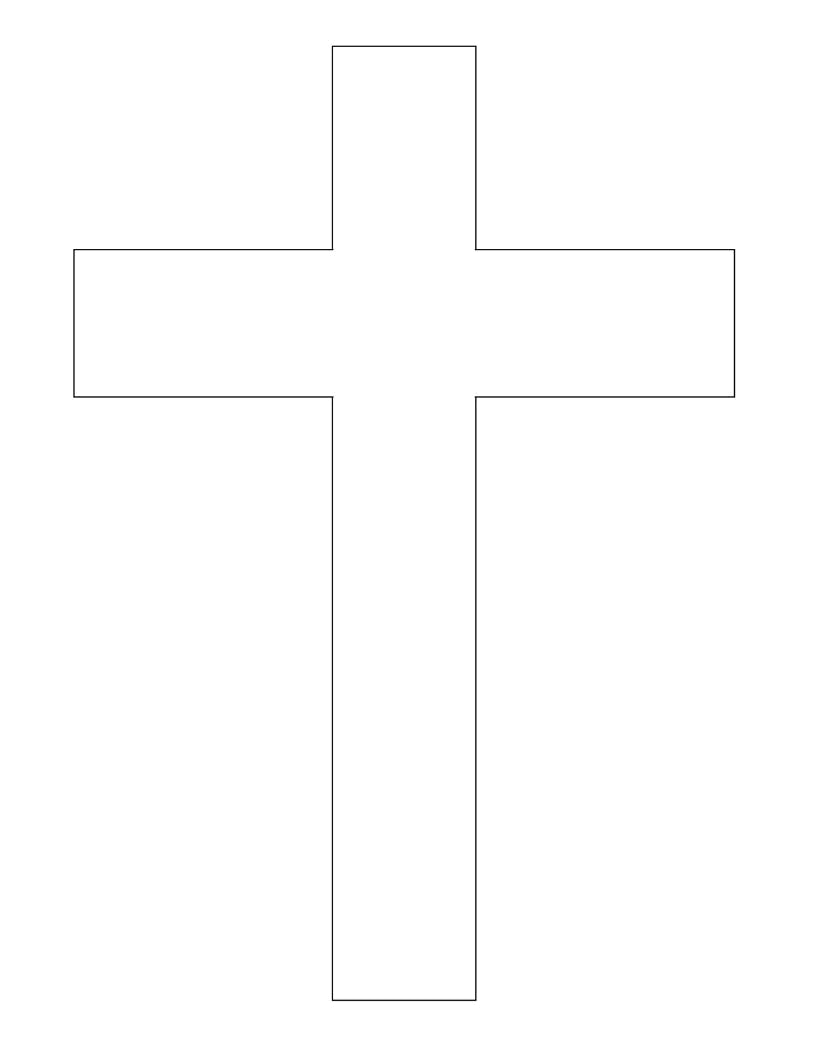 cross outlines printables