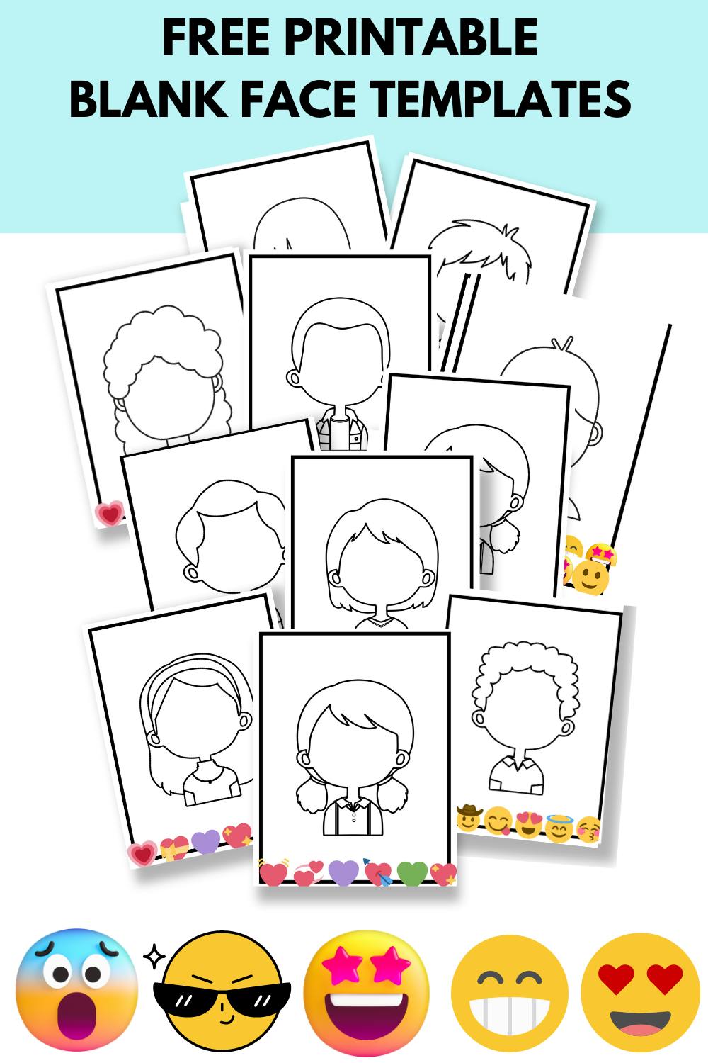18 Free Blank Face Template Printables - 24Hourfamily.Com