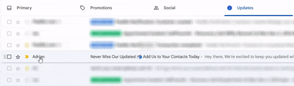 Move to Primary Tab Instructions