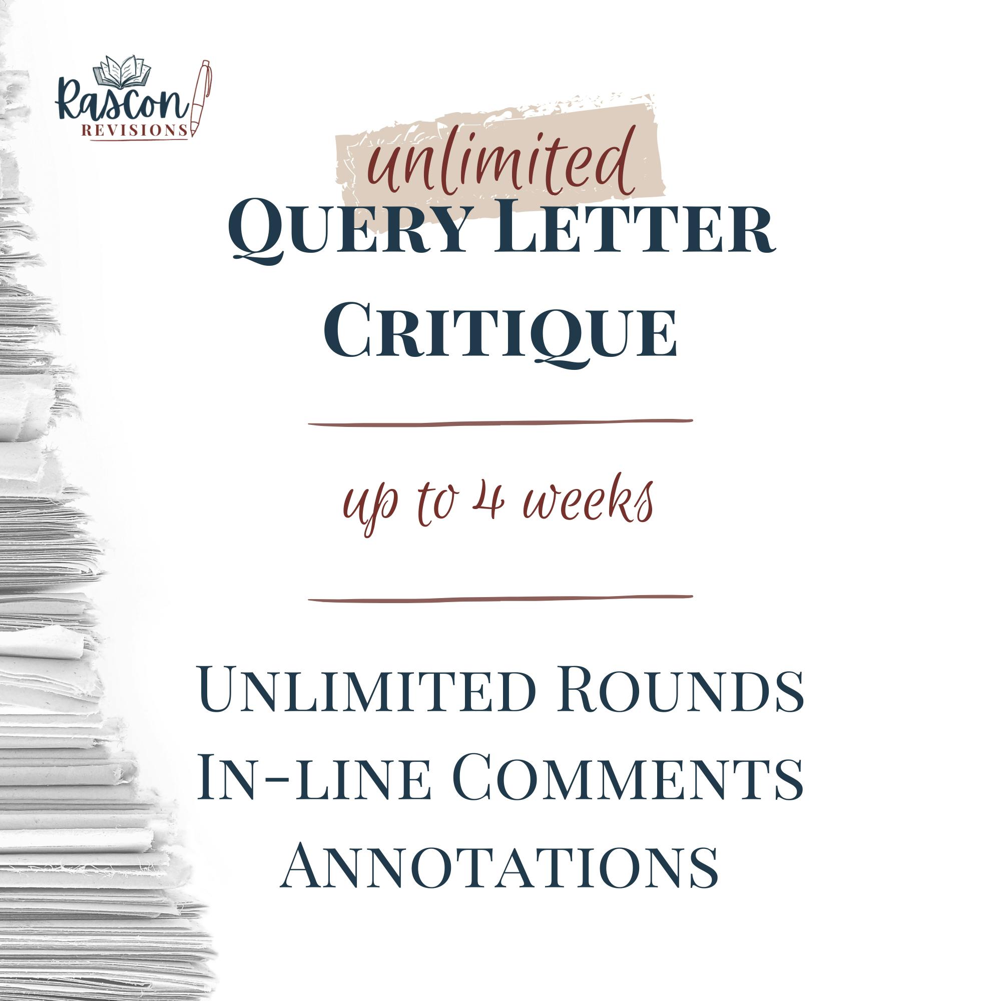 Unlimited Query Letter Critique