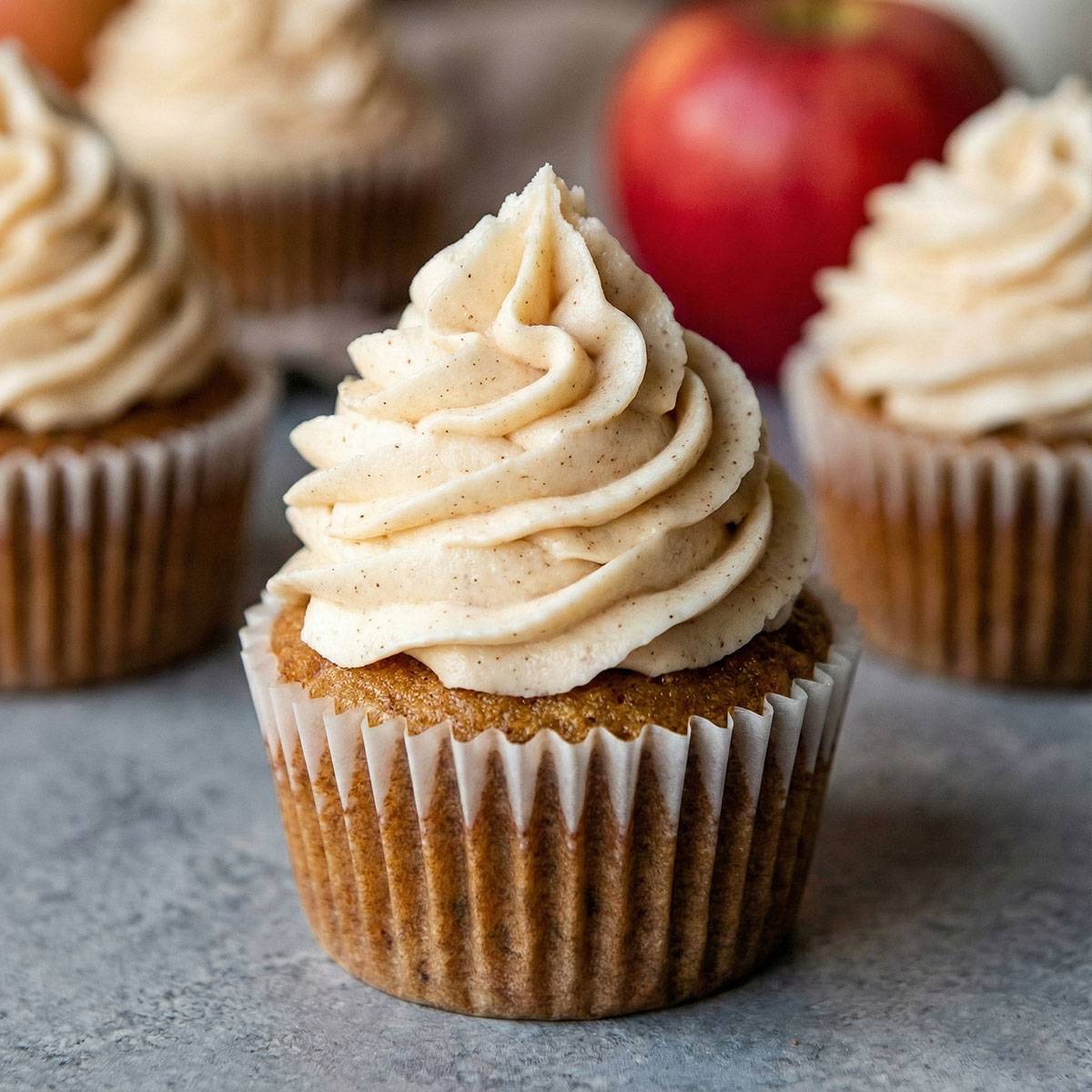 close up of brown butter cream cheese frosting