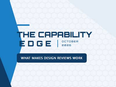 The Capability Edge, October 2026 — what makes design reviews work