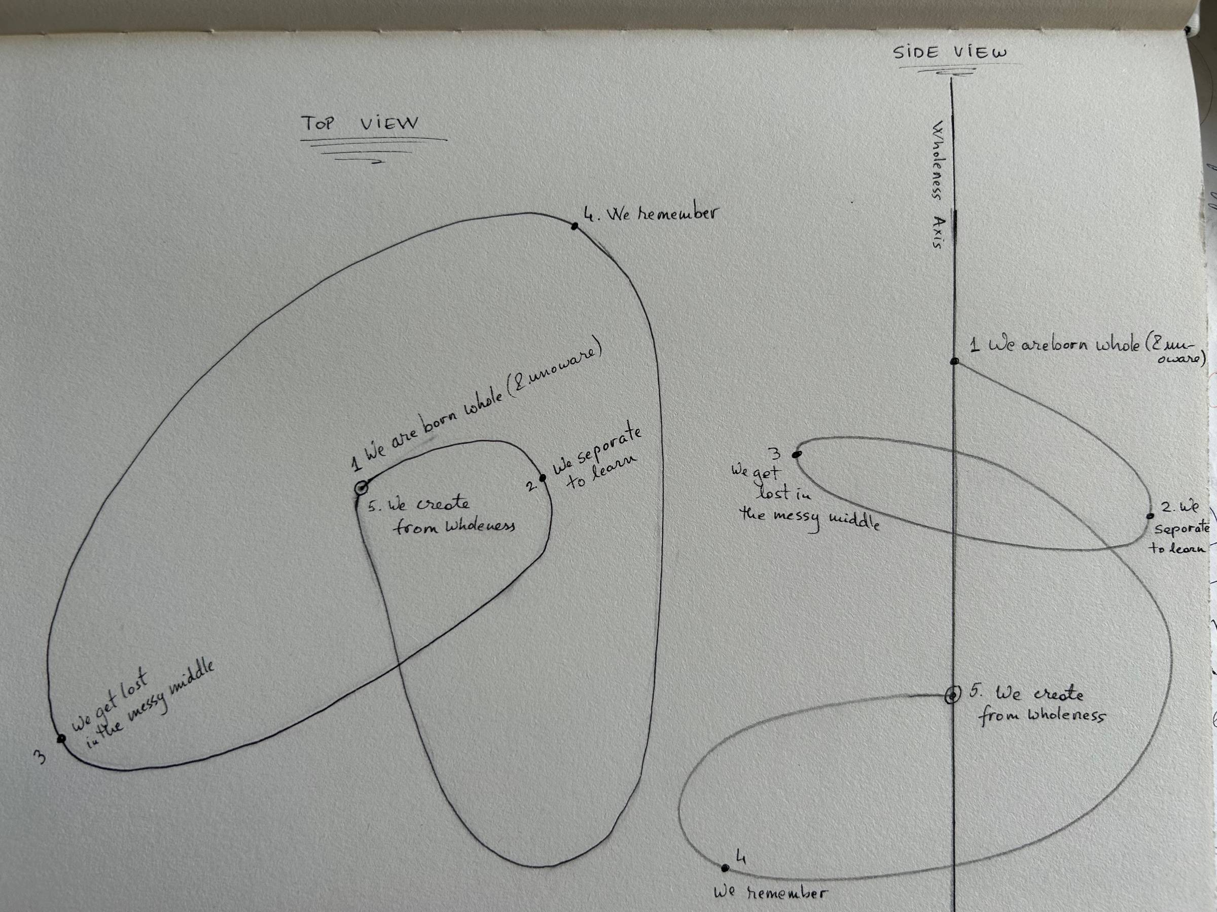 Map of consciousness tethered to wholeness