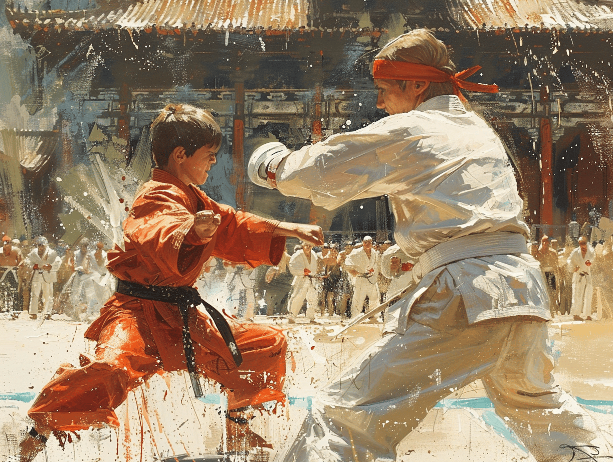 Stylize image of me getting destroyed in a martial arts tournament. Good times.