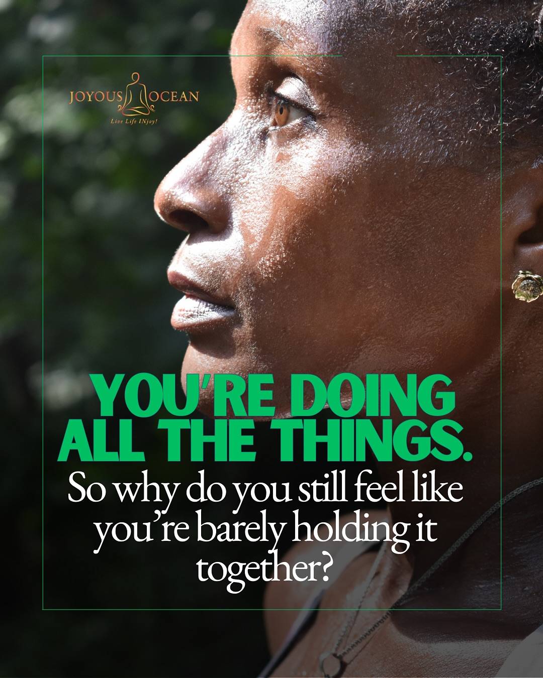 You’re doing all the things…
but inside, you’re barely holding it together.

You used to thrive—now you’re stuck in a fog.
Exhausted. Numb. Overwhelmed.
Even if you look “put together,” you feel like a stranger to yourself.

💔 That’s not weakness. That’s grief—reshaping your inner world and your identity.

The truth is:
You’re no longer the woman you once were…
and you haven’t met the woman you’re becoming yet.

💚 You don’t have to rebuild alone.

Together, we honor your pain, your past, and your path forward.

💬 DM me the word TALK and I’ll send you a link to book a private call.

#GriefAndGrowth #TransformationIsPossible #JoyIsYourBirthright #HealingInRealTime #GriefHealing #YouAreNotAlone #LiveLifeINjoy #GriefSupport #SacredGrief #MakeJoyFromYourPain #GriefTransformation #HealingTogether #MentalHealthAwareness #SiweLives